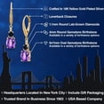thumbnail image 2 of Gem Stone King 18K Yellow Gold Plated Silver Red Rhodolite Garnet and White Lab Grown Diamond Dangle Earrings for Women (4.77 Cttw, Oval 9X7MM), 2 of 6