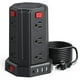 thumbnail image 1 of Protector contra sobretensiones de regleta, cable de extensión de 10 pies con 12 salidas múltiples de CA 4 USB (1 USB C), estación de carga de escritorio SMALLRT Power Tower, 1 of 5