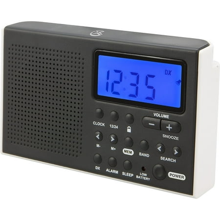 Clock Radio, Black Am/fm/sw Alarm Portable Bluetooth Digital Shower (Best Digital Radio Bluetooth)