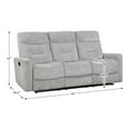 thumbnail image 3 of Lexicon Lyndon Chenille Double Reclining Sofa in Gray, 3 of 5