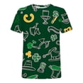 thumbnail image 4 of BRGZLK Men T-Shirts St Patricks Day Hawaiian Shirts Irish Green Clover Button Down Loose Hawaiian Shirt Trendy Clothes Tops For Party, 4 of 5