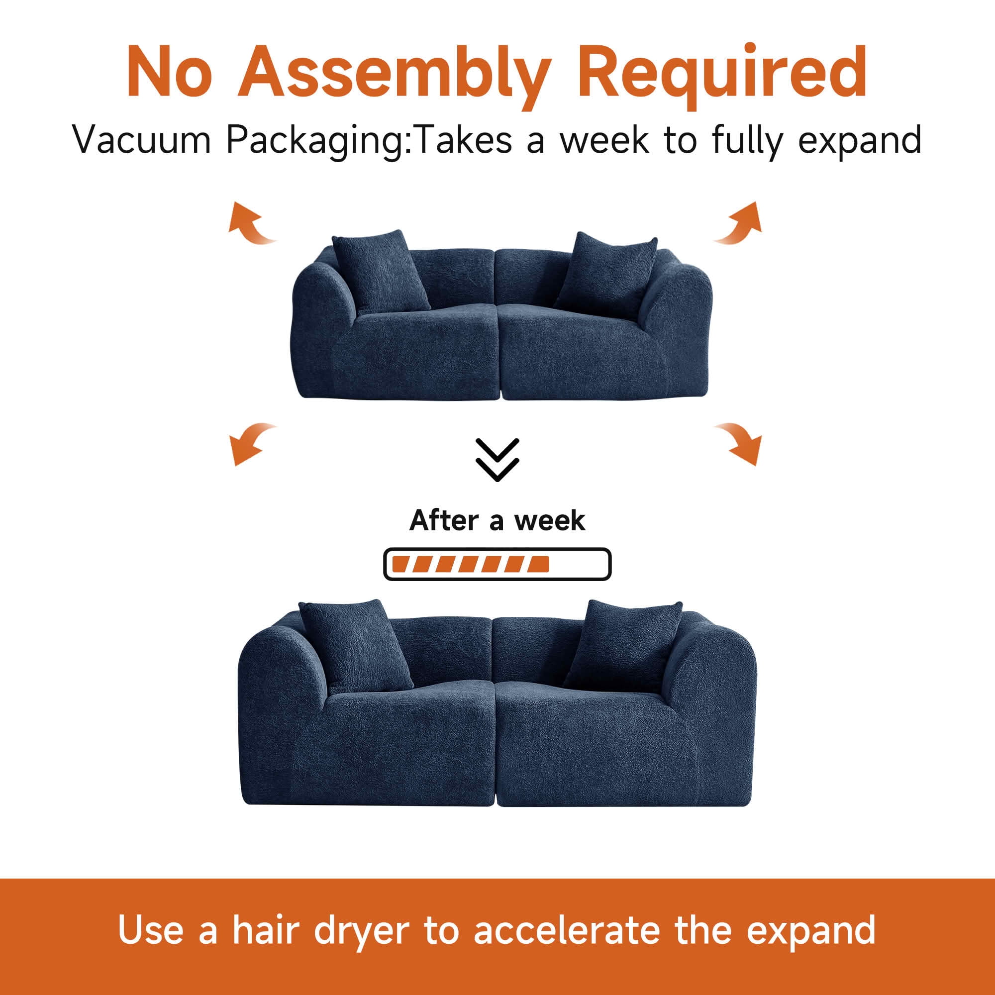 MAYEERTY Modern Velvet Loveseat Sofa with Throw Pillows Compact Space-Saving Couch