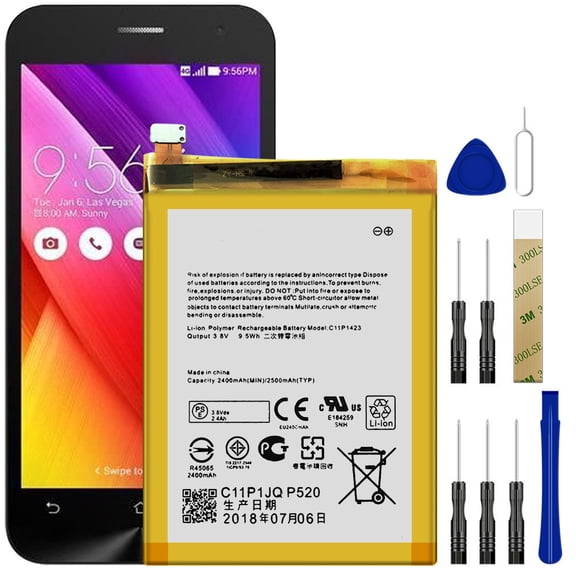 Replacement Battery C11P1423 For AT&T Asus ZenFone 2 ZE500CL Z00D Tool