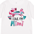 thumbnail image 4 of Inktastic I Love My Mimi Pink and Blue Fox with Hearts Boys or Girls Long Sleeve Toddler T-Shirt, 4 of 5