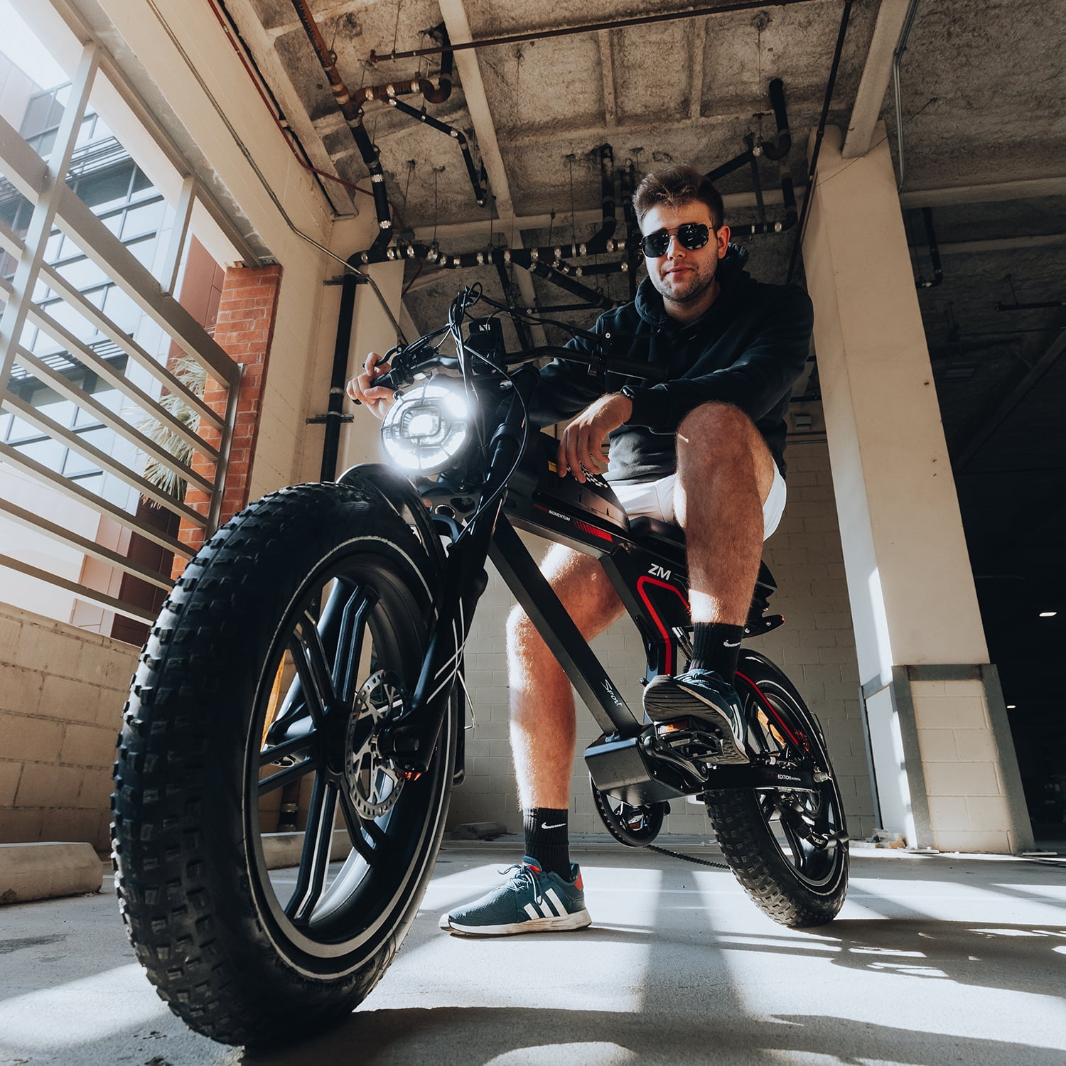 G-Force Electric Bike for Adults 52V 60AH Battery, 20x4 Fat Tire Ebikes, Full Suspension E Bike, 1500W Peak Motor Electric Bicycle 7-Speed Gear
