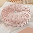 thumbnail image 4 of HCJKDU Round Throw Pillows for Mother's Day Gift, Ice Flower Velvet Pleated Round Pumpkin Throw Pillow Couch Cushion Floor Pillow for Sofa Bed Chair Living Room Car Home Decor for Father‘s Day, 4 of 6