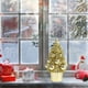 thumbnail image 5 of Adornos de plástico para árbol de Navidad con purpurina y estrella | Dulce adorno navideño con forma de pirámide | Centro de mesa festivo para fiestas en casa u oficina, 5 of 6