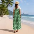 thumbnail image 7 of Women's Polka Dot Jumpsuit, Casual Wide Leg Bib Overalls with Pockets, Loose Fit Sleeveless Dot Print Summer Rompers Long Pants, 7 of 7