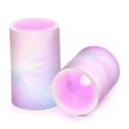 thumbnail image 2 of 2 PCS Flameless Candles with Remote Timer LED Battery Operated Flickering Candle Light for Wedding Table Home Decoration Gifts Rainbow Gradient Stars, 2 of 7