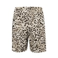 thumbnail image 4 of BRANROY Men's Leopard Print Athletic Shorts - Lightweight Breathable Elastic Waist Casual Shorts for Men,Gym Shorts for Beach and Running,Khaki,3XL, 4 of 4