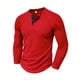 thumbnail image 2 of Playeras Negras Hombre Algodon Hombres Casual Otoño Invierno Sólido Manga Larga Cuello En V Camiseta Top Blusa, 2 of 4