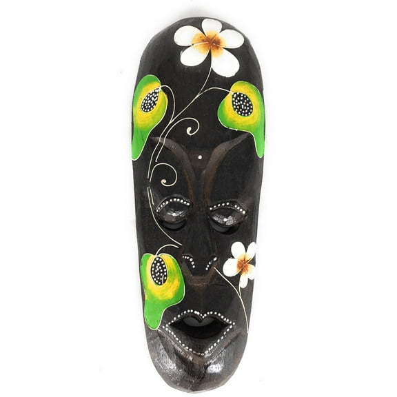 Tribal Mask 12" Floral - Primitive Art | #wib370430a
