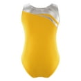 thumbnail image 3 of TiaoBug Kids Girls Sleeveless Dance Leotard Gymnastic Ballet Bodysuit Dancewear Yellow 16, 3 of 6