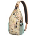 thumbnail image 1 of Sac à Dos à Bandoulière Motif Patte de Chien pour Femmes Hommes, Sac à Bandoulière Motif Chiot Mignon avec Motif Os et Queue, Sac de Randonnée de Voyage, 1 of 6