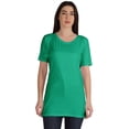 thumbnail image 1 of Inkmeso Plain Basic Tshirt Long Length Tee Short Sleeve Workout Top For Women, 1 of 9