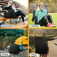 thumbnail image 4 of MOPHOTO Stadium Seat for Bleachers with Back Support, Breathable Linen-Blend Fabric, Extra Wide Padded Cushion, Reclining Positions, Foldable Portable Chair for Tailgating, 4 of 9
