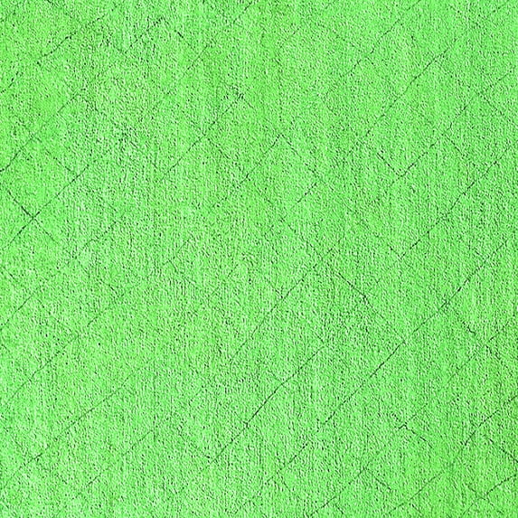 Ahgly Company Indoor Square Solid Green Modern Area Rugs, 6' Square