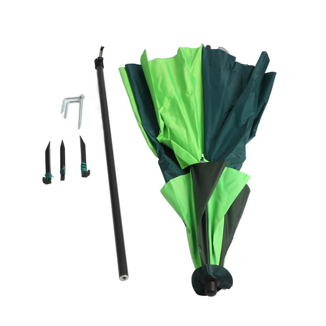 Paraguas De Pesca Para Exteriores, Protección Contra La Lluvia De 2 Capas, Sombrilla Plegable Universal, Protector Solar Informal, Color Verde A Juego