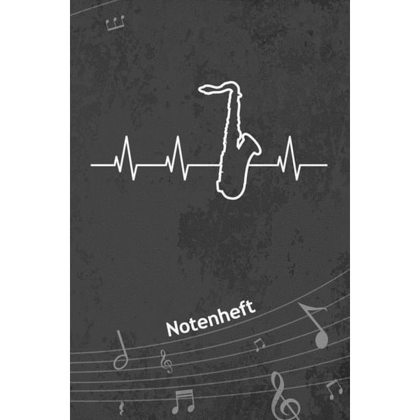 Notenheft A5 Musik Notenblock Fi R Musiker Komponisten 1 Seiten Notenlinien Blanko Notenpapier Fi R Musikinstrumente Instrumente Saxophonisten Herz Fi R Saxophonspieler Saxophon Herzschlag Walmart Com Walmart Com