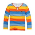 thumbnail image 3 of Boys Polo Shirt with Long Sleeves Collared Shirt Undershirt Striped for Toddler Boys 11-12 Years, 3 of 3