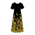 thumbnail image 2 of Baikeli Robes pour Femmes en Liquidation Robes Maxi pour Femmes 2024 Invité de Mariage Robe d'Été Décontractée Imprimé Fleuri Robe Col Rond Tenues Ligne A avec Poches Robes pour Femmes 2024 Printemps Décontracté, 2 of 4
