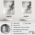 thumbnail image 4 of Designart "Marble River in Blue and Gold III" Abstract Liquid Ink Oversized Wall Mirror - Modern Abstract Living Room Wall Mirror - Multiple Color Options, 4 of 6
