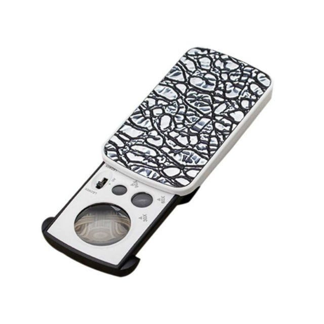 LED Illuminated Magnifying Glass with Light, High Magnification, Portable Jewelry Coin Stamp Identification Tool