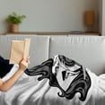 thumbnail image 3 of Psychic Soft Flannel Fleece Blanket, Cartoon Fortune Teller Woman Reading the Future from a Crystal Ball, Cozy Plush for Indoor and Outdoor Use, 50" x 60", Charcoal Grey White Grey, by Ambesonne, 3 of 5