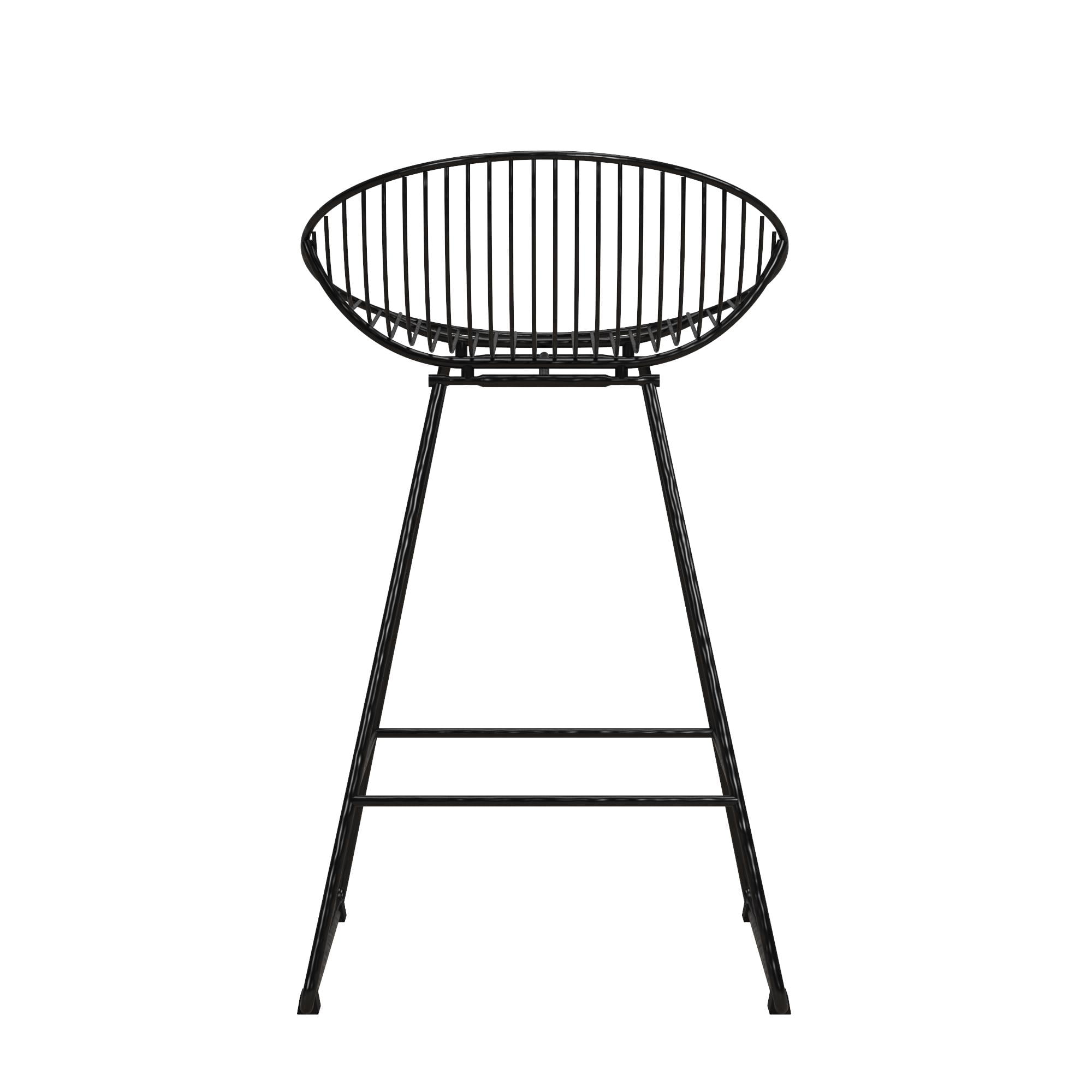 CosmoLiving by Cosmopolitan Ellis 24" Metal Counter Height Bar Stool, Black