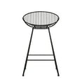 thumbnail image 6 of CosmoLiving by Cosmopolitan Ellis 24" Metal Counter Height Bar Stool, Black, 6 of 11