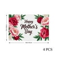 thumbnail image 4 of AshasdS Happy Mother's Day Linen Table Mats Set of 4 12x18 inch for Spring Summer Home Table Decor, 4 of 4