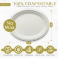 thumbnail image 3 of Disposable Oval Paper Dinner Plates ?€“ Pack of 25 Heavy Duty, 10"x12.5" Compostable, Platters ?€“ Natural, Large Oval Paper Plates for BBQ, Parties, Holidays, Gatherings, & More by brheez, 3 of 5
