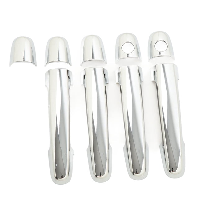 Couvercle de Poignée de Porte Extérieure, 8 Pcs Voiture Extérieure Chrome Poignée de Porte Couvercle Tirer Couvercle de Poignée Construit pour Durer