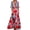 Deep Red, variant on Women's Floral Print Half Sleeve Wrap Maxi Dress with Pockets and Slit Everyday Wear 100% Polyester Fabric Type