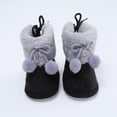 thumbnail image 4 of URMAGIC 0-18M Baby Girls Boys Snow Boots Warm Winter Fur Baby Shoes with Pom Pom, 4 of 8
