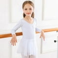 thumbnail image 6 of GYRATEDREAM Girls Ballet Long Sleeve Skirted Leotards with Tutus Skirt Dance Dress Ballerina Outfits 4-10T, 6 of 7