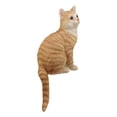 thumbnail image 2 of Large Sitting Lifelike Curious Orange Tabby Cat Shelf Sitter Statue 13.75" Tall, 2 of 4