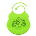 thumbnail image 2 of Baberos impermeables ajustables del bebé pequeños del silicón con el bolsillo cómodo Hipopótamo_verde Sunnimix Baberos para niños pequeños para comer, 2 of 7