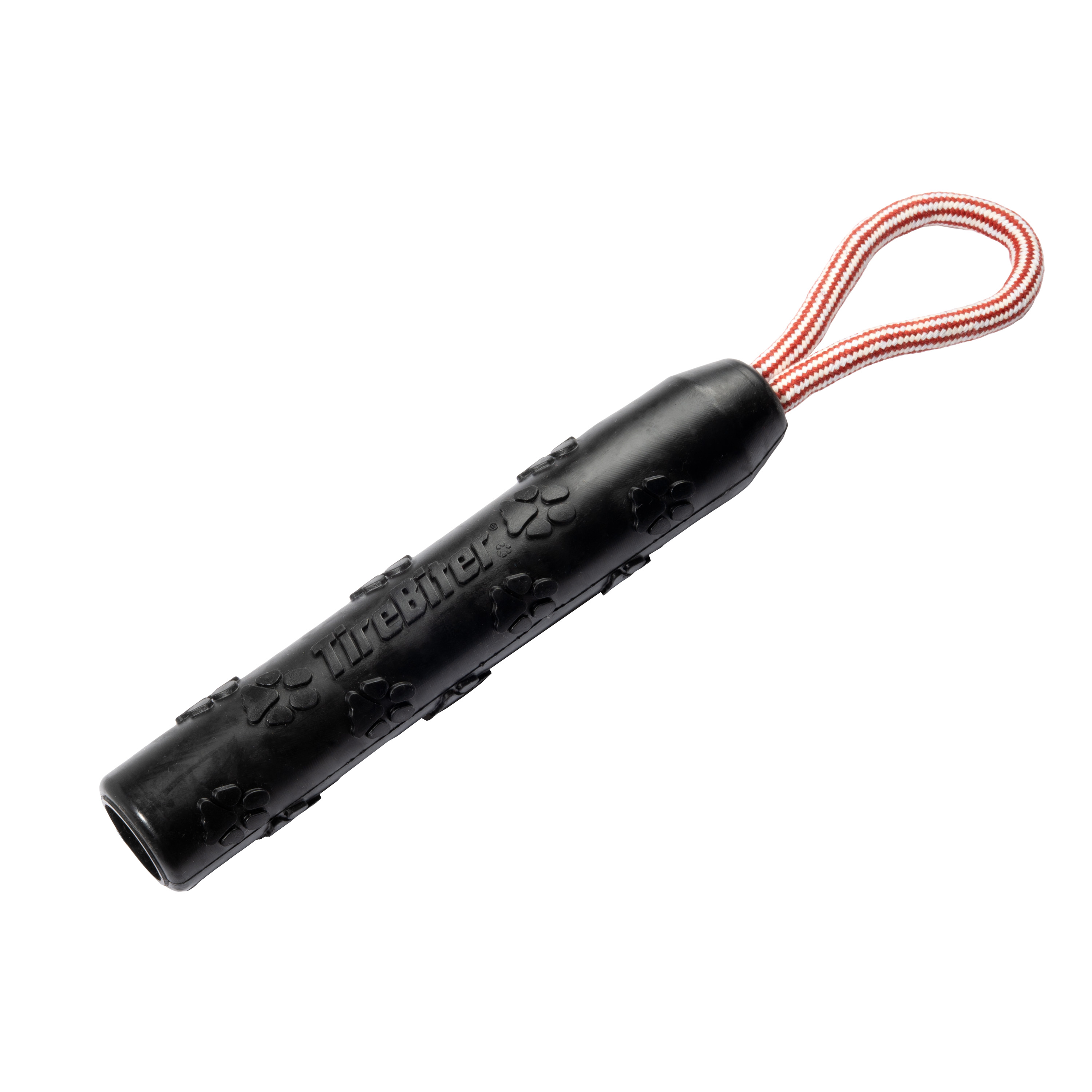 Mammoth TireBiter 11" Rubber Retriever Dog Toy with Rope photo 1