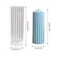 thumbnail image 2 of Coarse Rack Tip Scented Candle Mold Geometric Shape Plastic Candle Making Molds for Making Paraffin Wax and Carnauba Wax, 2 of 5
