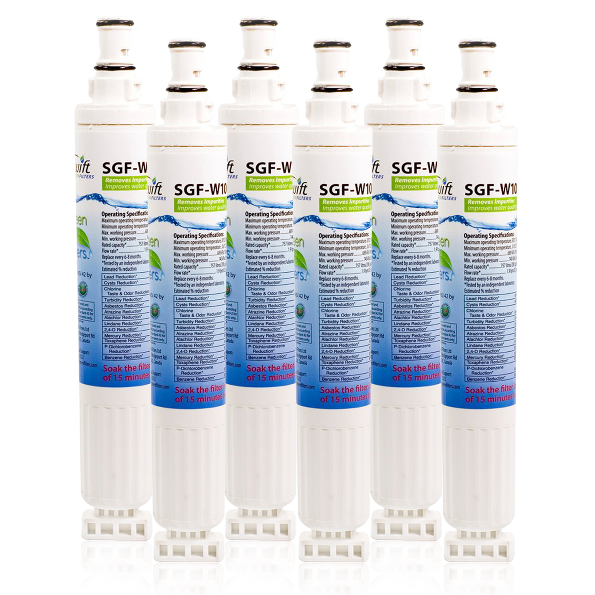 Swift Green Filters SGF-W10 Compatible Refrigerator Water Filter for 4396701,EDR6D1,FILTER 6(3 Pack)