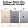 thumbnail image 2 of Ipad Air 2 Ultra Thin Smart Case, Lightweight Stand Protective Cover Shell With Translucent Frosted Back Cover For Apple Ipad Air 2 (A1566 A1567) -Grey, 2 of 4