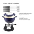 thumbnail image 2 of Juego de fondue de hierro fundido Swissmar F66541 Lucerne de 10 piezas, azul índigo, 2 of 5
