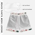 thumbnail image 3 of FORMRS Boys Swim Trunks Quick Dry Mesh Liner Boardshorts Sizes XS-XL, Red Christmas Gift Pattern, 3 of 7