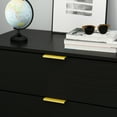 thumbnail image 7 of MONSLIPA Vintage Black Bedside Table, 3 Drawer Dresser with Gold Metal Legs for Nightstand,Bedroom, 7 of 7