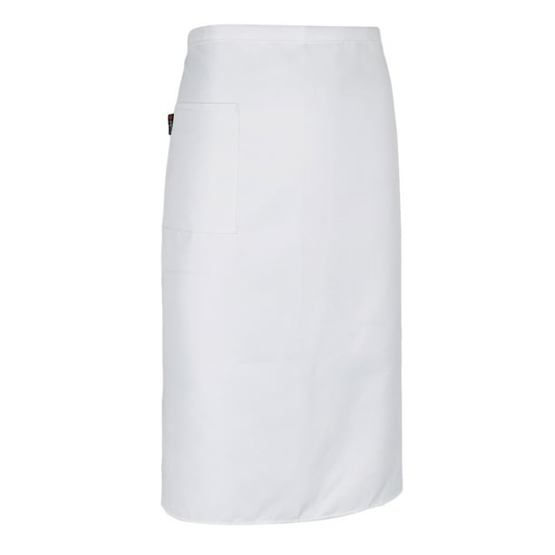 Delantal de Media cinturo con Bolsillos, Lazos Extra , para Cocinar, Hornear, de Cocina para Camarero, Camarera, , Bar, Club Blanco Yinane Delantal de cocina de cocina unisex