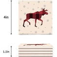 thumbnail image 3 of FMSHPON Merry Christmas Elk Set of 6 Coaster for Drinks, Absorbent Ceramic Stone Coasters Cup Mat with Cork Base for Home Kitchen Room Coffee Table Bar Decor, 3 of 4