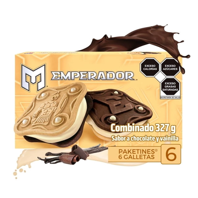 Galletas Emperador combinado sabor chocolate y vainilla 327 g