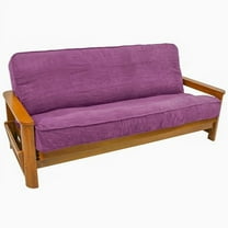 Blazing Needles 9687-CD-MS-UV 8 to 9 in. Solid Microsuede Double Corded Full Futon Cover, Ultra Violet