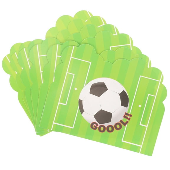 Hemoton 6 Pcs Soccer Themed Party Decorations Child Baby 14.50X11.30X0.10CM Green